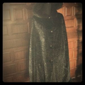 Jaketny Faux Persian Lamb w/ Genuine Fur Trim!